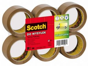 TAŚMA PAKOWA 3M 371 SCOTCH 50MMX66M BRĄZOWA