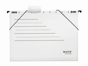 TECZKA ZAWIESZKOWA LEITZ A4 ALPHA ACTIVE Z GUMKĄ BIAŁA