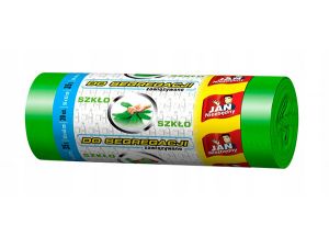 WORKI NA ŚMIECI 35L JAN NIEZBĘDNY 20SZT. ZIELONE DO SEGREGACJI SZKŁO