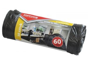 WORKI NA ŚMIECI 60L BIUROWE OFFICE PRODUCTS STANDARD (HDPE) 50SZT. CZARNE