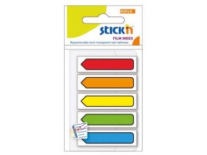 ZAKŁADKI INDEKSUJĄCE STICK N 45X12MM 5 KOLORÓW STRZAŁKI