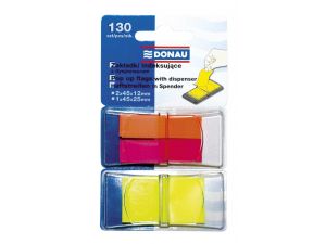 ZAKŁADKI INDEKSUJĄCE DONAU 12X45/25X45MM PP 2X40/1X50 SZT.