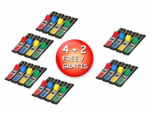 ZAKŁADKI INDEKSUJĄCE POST-IT 12X43MM 683-4 PP 4+2 SZT GRATIS