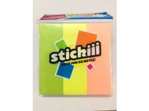 ZAKŁADKI INDEKSUJĄCE STICKIII 25X76MM 3 KOLORY NEONOWE PO 100 SZT.