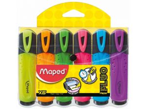 ZAKREŚLACZ MAPED FLUO PEPS 6 SZT.