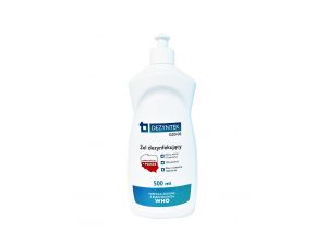 ŻEL DO DEZYNFEKCJI RĄK DEZYNTEK 500ML BUTELKA PŁASKA