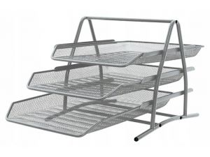 SZUFLADA Q-CONNECT 3 SZUFLADKI SREBRNA