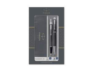 ZESTAW PARKER IM DŁUGOPIS + PIÓRO WIECZNE CZARNY CT